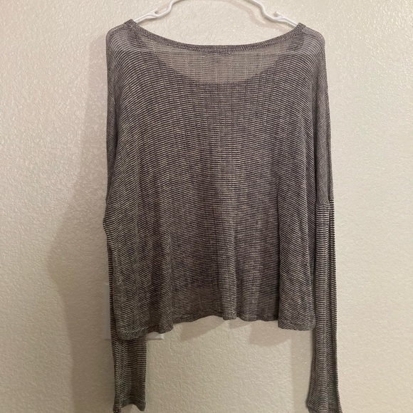 Charlotte Russe shear striped long sleeve top Sz Large - Picture 4 of 4